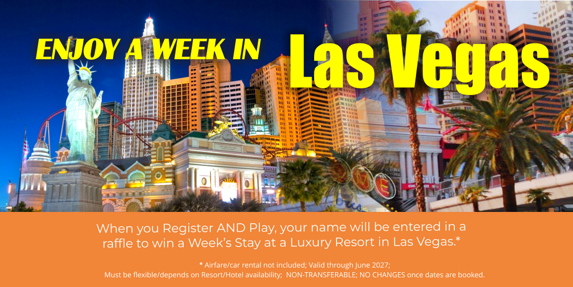 Check out our new website FilAmTennisHawaii.com    * Airfare/car rental not included; Valid through June 2027;  Must be flexible/depends on Resort/Hotel availability;  NON-TRANSFERABLE; NO CHANGES once dates are booked. Las Vegas ENJOY A WEEK IN When you Register AND Play, your name will be entered in a raffle to win a Week’s Stay at a Luxury Resort in Las Vegas.*